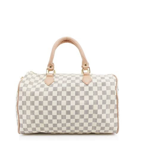 white checkered lv bag